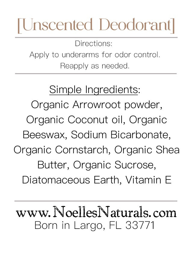 Bare Organic Deodorant - Fragrance Free