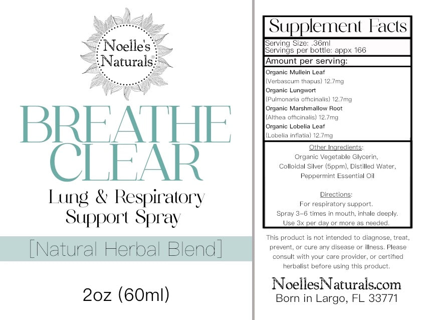 Breathe Clear - Respiratory Support Spray - 2oz bottle