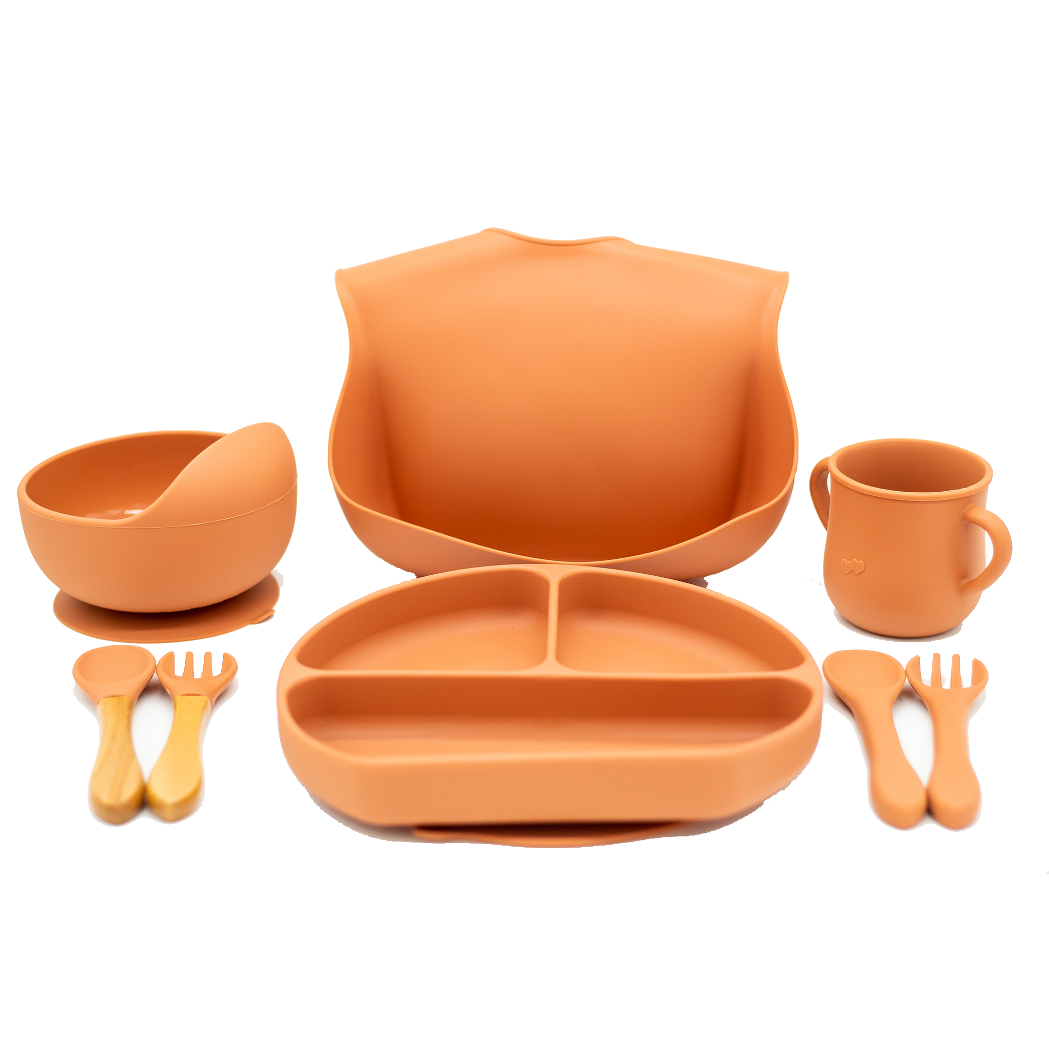 Toddler Silicone Feeding Set - Terracotta