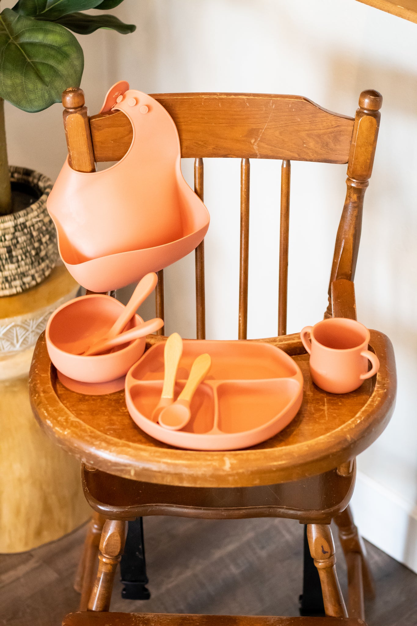 Toddler Silicone Feeding Set - Terracotta