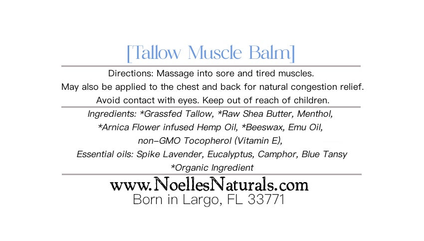 Relief [Organic Tallow Balm] - Arnica Infused Hemp Oil + Blue Tansy - 2oz